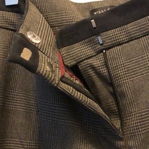 Willi Smith pleated plaid dress pants Size 14 NWT